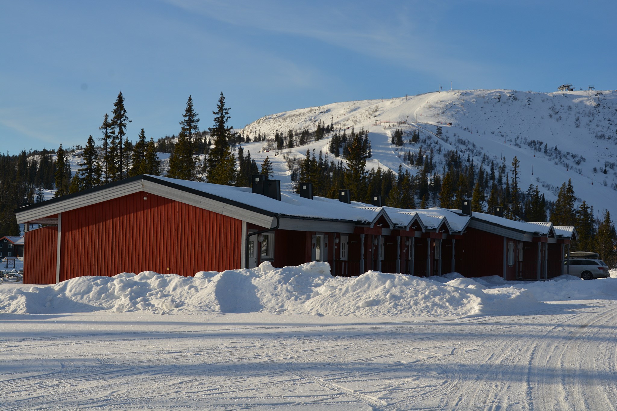 Tilbring din skiferie i hyggelige lejligheder med rigtig hyttestemning og med langrendsspor lige uden for døren. 500 meter fra pisten og i gåafstand fra Skalets Torv.